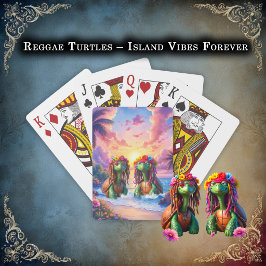 Baraja De Cartas Tortugas Reggae – Vibraciones de Isla para Siempre