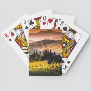 Baraja De Cartas Toscana, paisaje italiano.