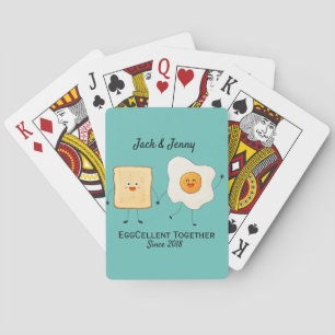 Baraja De Cartas Tostada divertida feliz Eggcelente juntos