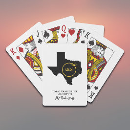 Baraja De Cartas Total de eclipse solar 2024 Nombre personalizado, 