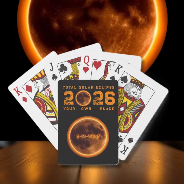 Baraja De Cartas Total Solar Eclipse 2026 (Total Solar Eclipse 2026 Poker Cards Souvenir)