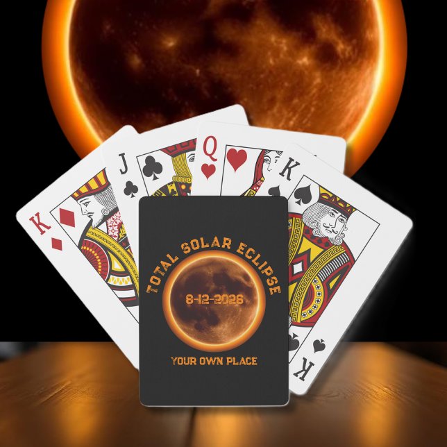 Baraja De Cartas Total Solar Eclipse August 12, 2026 (Total Solar Eclipse August 12, 2026 Poker Cards)