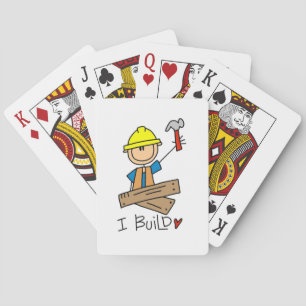 Baraja De Cartas Trabajador de Construcción I Construyo Camisetas y