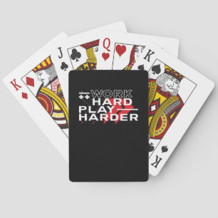 Baraja De Cartas Trabajar duro jugar duro juego motivador Hustling