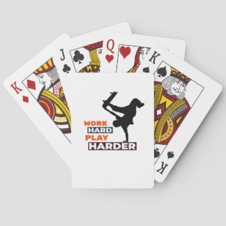Baraja De Cartas Trabajar duro jugar tan duro Skateboarder Classic
