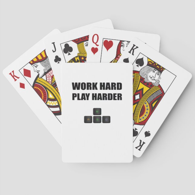 Baraja De Cartas Trabajar duro mucho - RGB (Reverso)