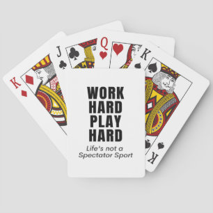 Baraja De Cartas Trabajar duro para jugar tan duro clásico