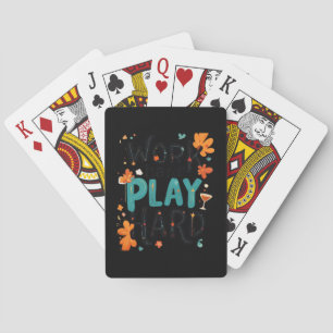 Baraja De Cartas Trabajar duro para jugar tan fuerte cita motivador