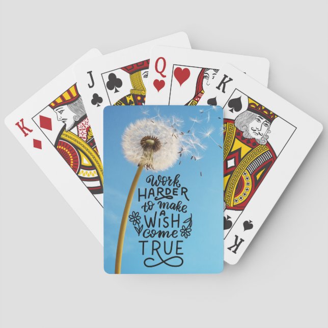 Baraja De Cartas Trabajar más duro para hacer realidad un deseo (Reverso)