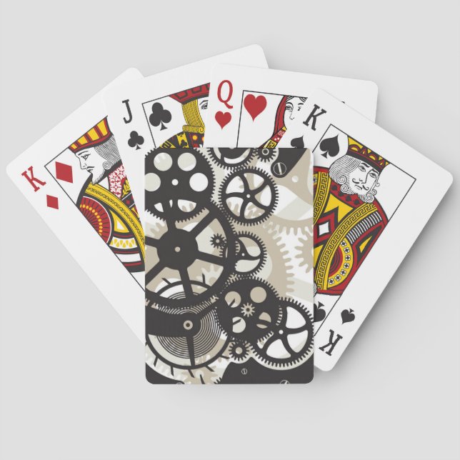 Baraja De Cartas Trabajo de las ruedas del diente (Reverso)