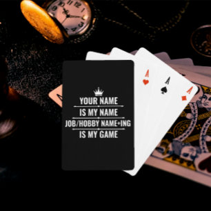 Baraja De Cartas Trabajo divertido personalizado y nombre de aficio