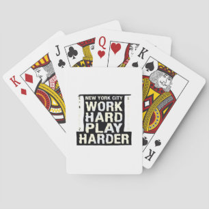 Baraja De Cartas Trabajo duro jugar tan duro - Día del trabajo Grac