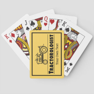 Baraja De Cartas Tractor divertido personalista tractorólogo amaril