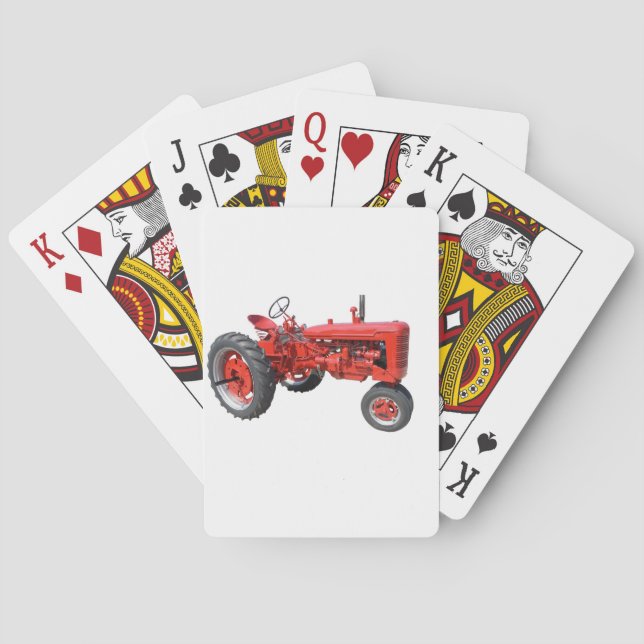 Baraja De Cartas Tractor rojo viejo (Reverso)