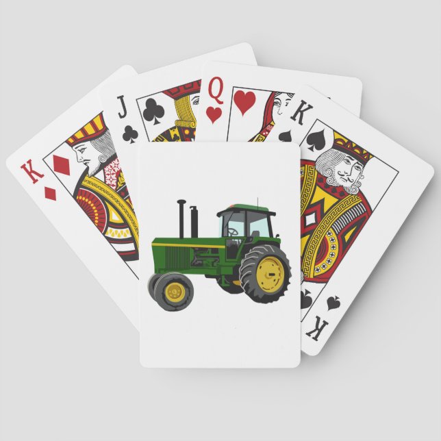 Baraja De Cartas Tractor verde (Reverso)
