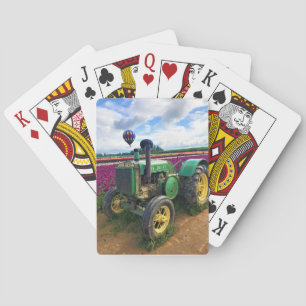 Baraja De Cartas Tractor Verde en el Campo Tulip, Oregón