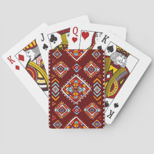 Baraja De Cartas Tradicional textura tribal, étnica sin costura.
