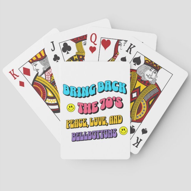 Baraja De Cartas Traer de vuelta los ’70 (Reverso)