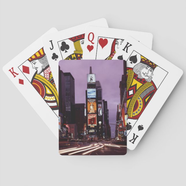 Baraja De Cartas Tráfico de New York Times Square por la noche (Reverso)