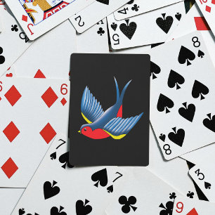 Baraja De Cartas Tragar el tatuaje azul rojo