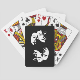Baraja De Cartas Tragedia de humor Máscara de teatro blanco y negro
