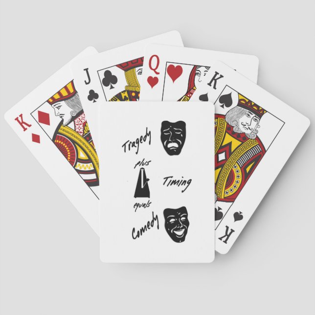 Baraja De Cartas Tragedia + Timing igual a teatro de comedia (Reverso)