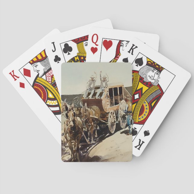 Baraja De Cartas "Trail Drive" Arte Occidental de Edward Borein (Reverso)