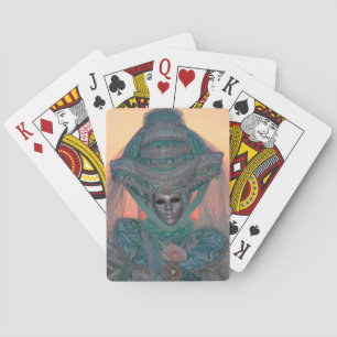 Baraja De Cartas Traje de Carnaval Azul, Venecia