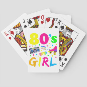 Baraja De Cartas Traje de fiesta de cumpleaños de chica de los 80 G