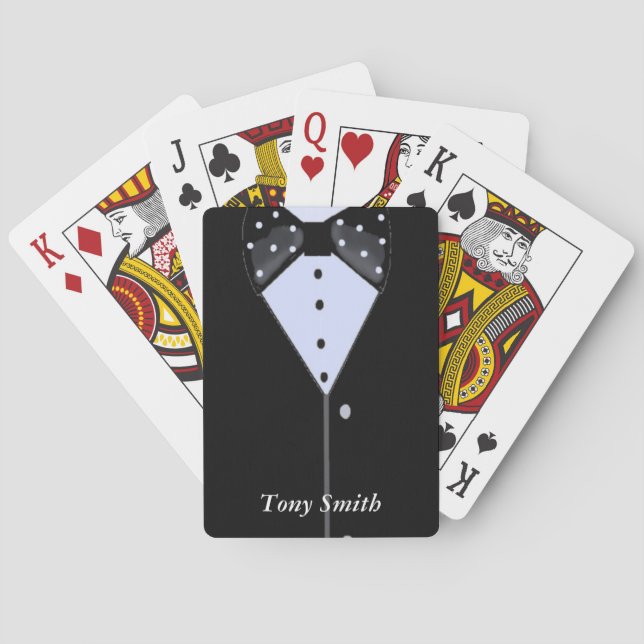 Baraja De Cartas Traje de gala para padrinos (Reverso)