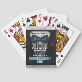 Baraja De Cartas Traje de Invitación al Tuxedo Groomsman