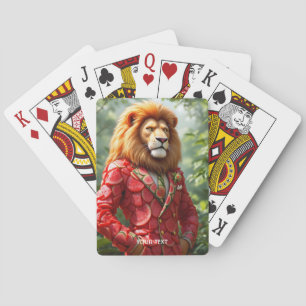 Baraja De Cartas Traje de sandía de león lindo de fantasía