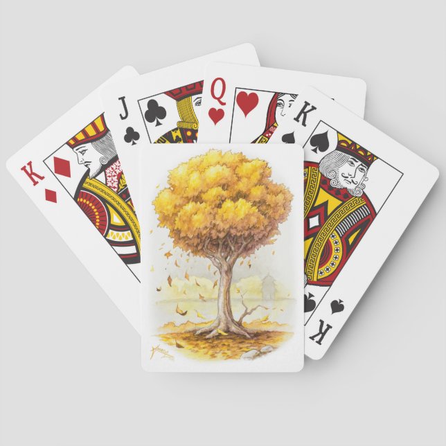 Baraja De Cartas Tranquilidad dorada (Reverso)