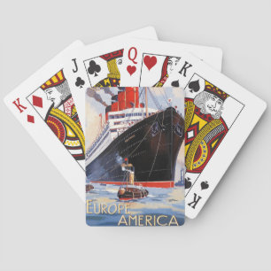 BARAJA DE CARTAS TRANVÍA OCEÁNICO CUNARD AQUITANIA