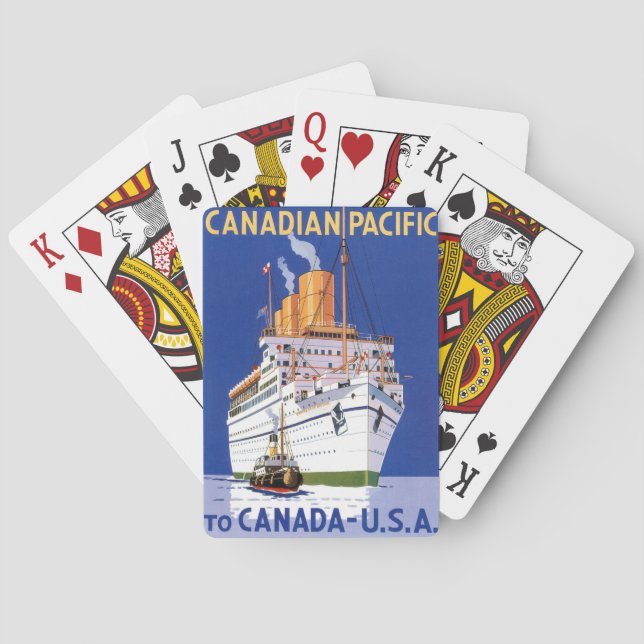 BARAJA DE CARTAS TRANVÍA OCEÁNICO EMPRESS DE BRITANNIA (Reverso)