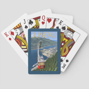 Baraja De Cartas Tranvía sobre poster del viaje del vintage de