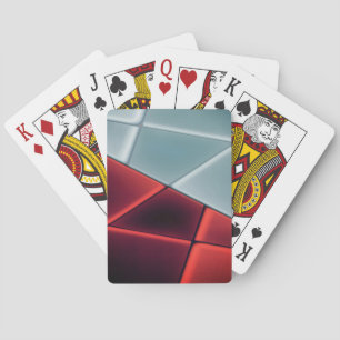 Baraja De Cartas Trapezoides de color rojo a gris con opción a camb