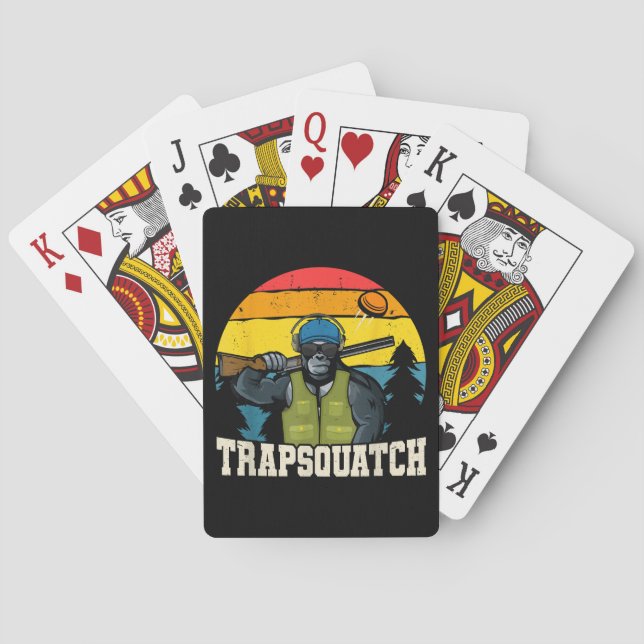 Baraja De Cartas Trapsquatch Hombres de Tiro de arcilla divertida d (Reverso)