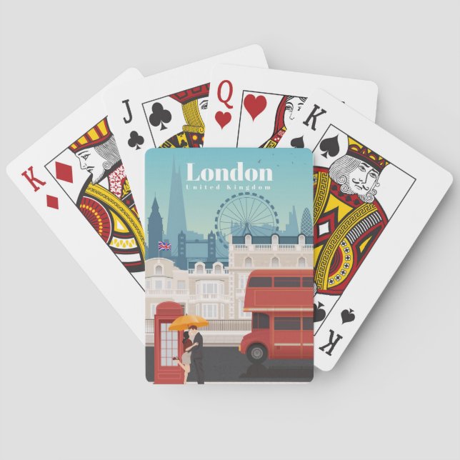 Baraja De Cartas Travel Art Travel To London England (Reverso)