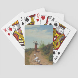 Baraja De Cartas Trayendo a casa el rebaño de ganeses (de Paul Peel
