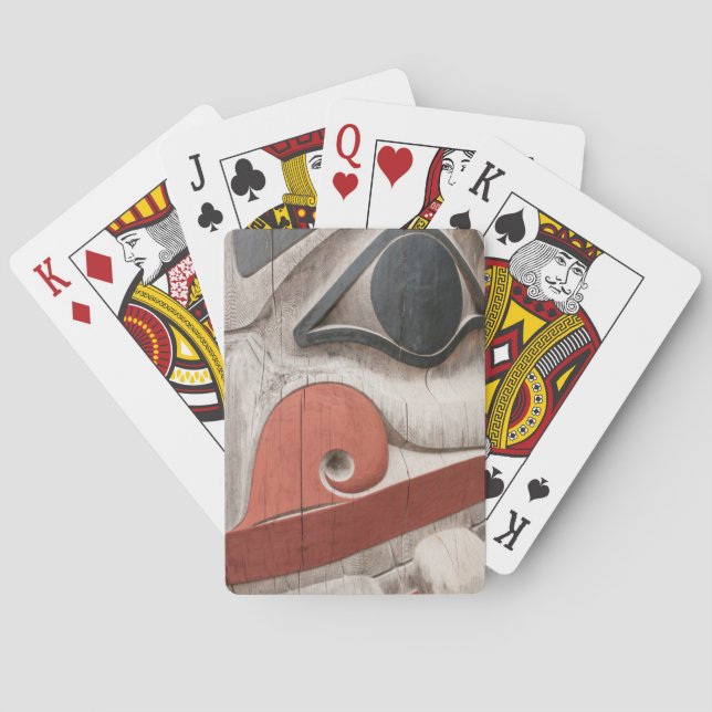 Baraja De Cartas Trazos de tótem en el museo del Patrimonio de Haid (Reverso)