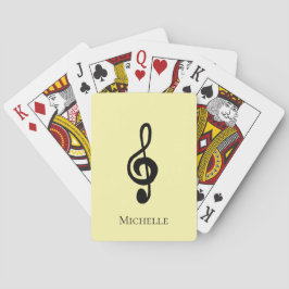 Baraja De Cartas Treble Clef Cute Music Yellow