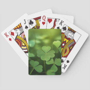 Baraja De Cartas Trébol de Cuatro Hojas Afortunado