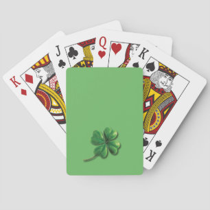 Baraja De Cartas Trébol de Irlanda Verde Moderno