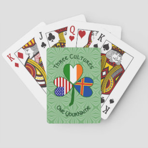 Baraja De Cartas Trébol de las Islas Åland personalizado 