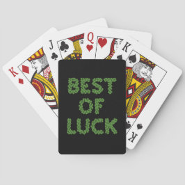 Baraja De Cartas Tréboles de buena suerte saludo