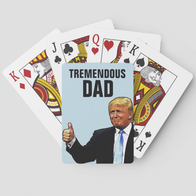 BARAJA DE CARTAS TREMENDA TARJETA DE REPRODUCCIÓN DE TRUMP DAD (Reverso)