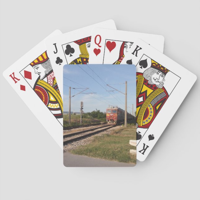 Baraja De Cartas Tren Eléctrico (Reverso)