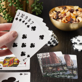 Baraja De Cartas Tren en bucle elevado de Chicago