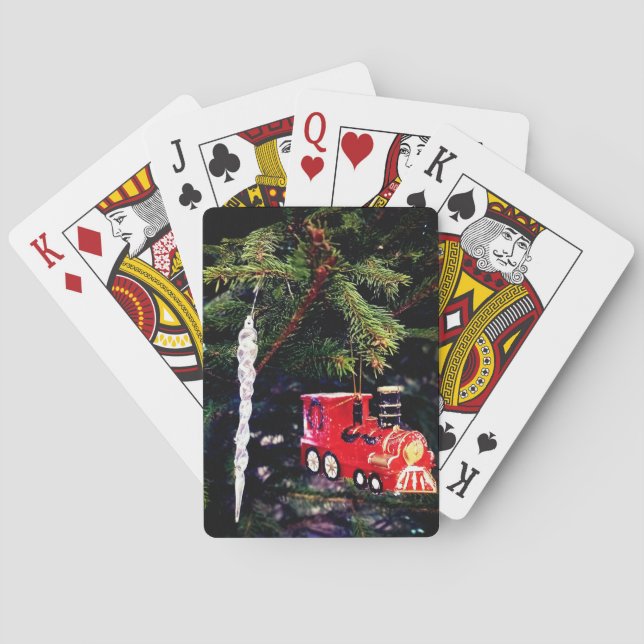 Baraja De Cartas Tren rojo y círculo (Reverso)